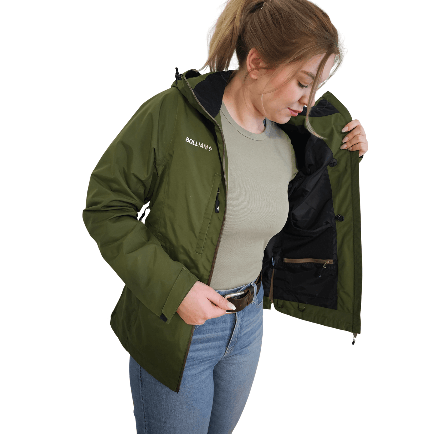 BOLLIAM-Hundehalterin-Jacke-Damen-Modern-Cool-Innovativ-Uebergangsjacke-Mantel