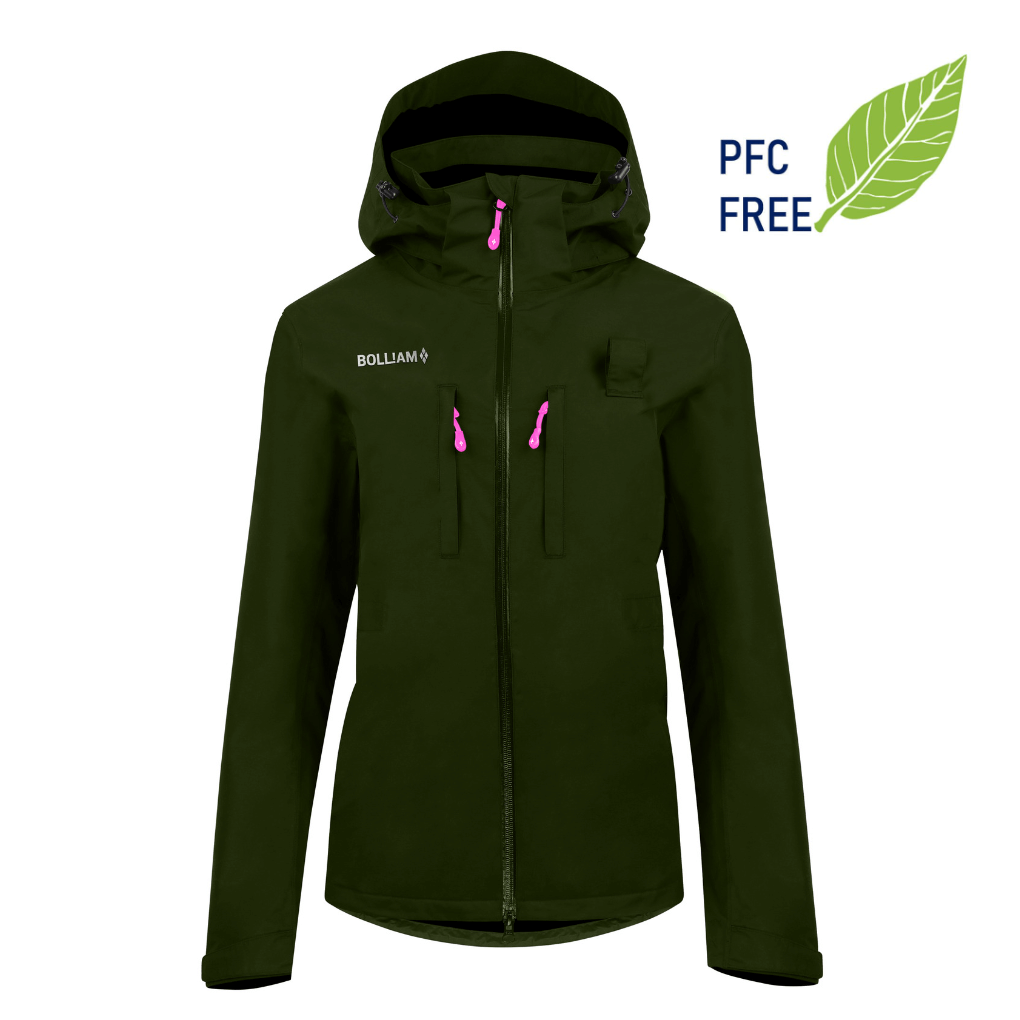 BOLLIAM-Innovative-Jacke-für-Hundehalter-Cool-Wasserdicht-PFC-frei-Mantel-Gassi-Damen-Farben-oliv-pink-PFC-frei