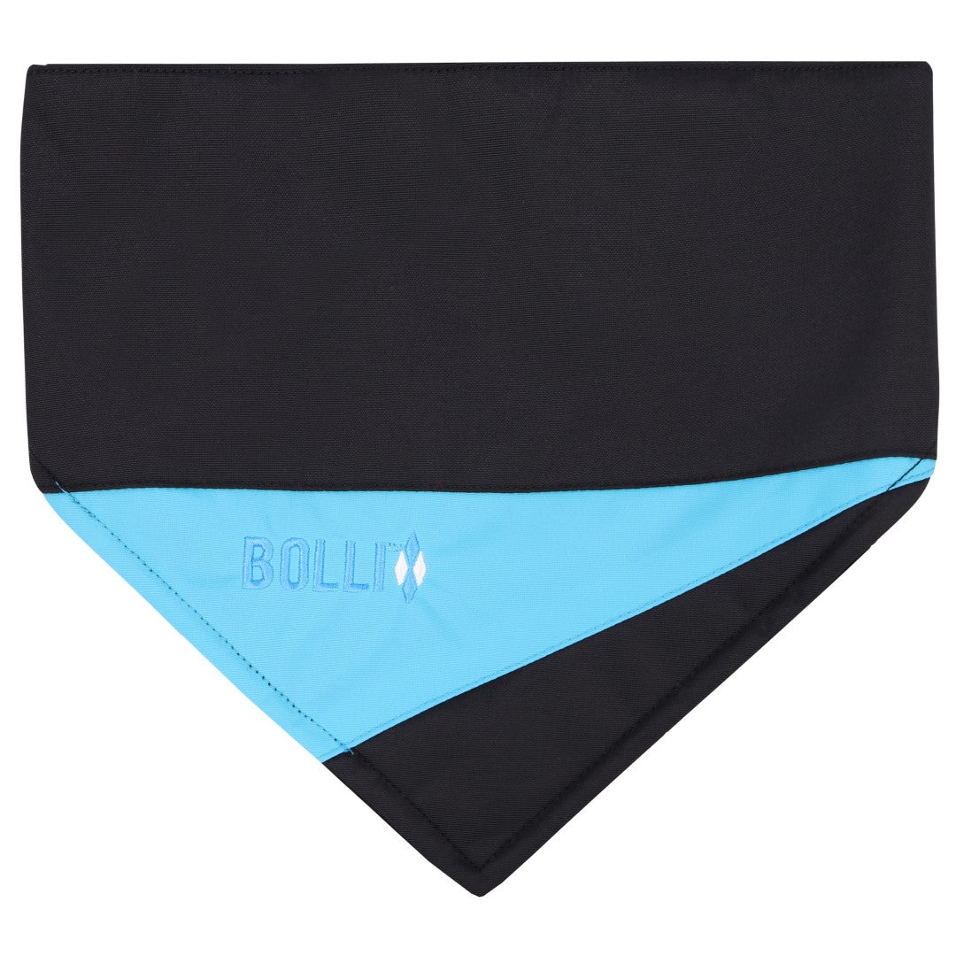 BOLLI-Cooles-Hunde-Halstuch-Bandana-Schwarz-Babyblau-Hellblau